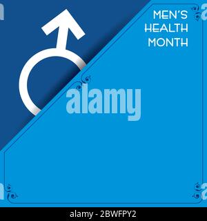 Illustration vectorielle du mois de sensibilisation à la santé des hommes qui est observé en juin Illustration de Vecteur
