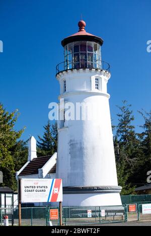 Phare de la rivière Umpqua, Cape déception, Oregon, États-Unis Banque D'Images