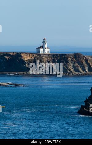 Phare de la rivière Umpqua, Cape déception, Oregon, États-Unis Banque D'Images