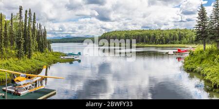 Paysage pittoresque de Fish Lake, Talkeetna, Alaska, États-Unis Banque D'Images