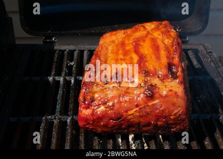 Premier barbecue de saison à York, PA Banque D'Images