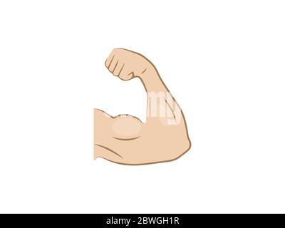 Biceps, icône de muscle. Illustration vectorielle, conception plate. Illustration de Vecteur