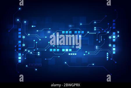 résumé du concept de blockchain de mise en réseau de circuits Illustration de Vecteur