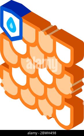 Matériau étanche toit Isométrique illustration vectorielle de l'icône Illustration de Vecteur