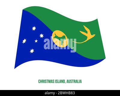 L'île de Noël Drapeaux Vector Illustration sur fond blanc. Drapeau du territoire de l'Australie. Illustration de Vecteur