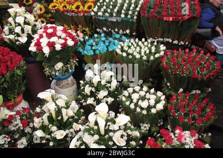 Roses à vendre, Mexico Banque D'Images