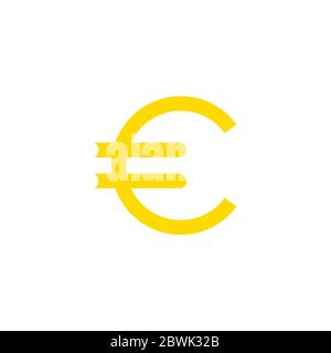 Icône euro dans un style plat tendance isolé sur fond blanc. Symbole euro pour la conception de votre site Web, votre logo, votre application, votre interface utilisateur. Illustration vectorielle, EPS10. Illustration de Vecteur