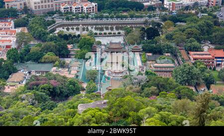 Vue aérienne sur le temple de Nanputuo (temple de Putuo Sud) Banque D'Images