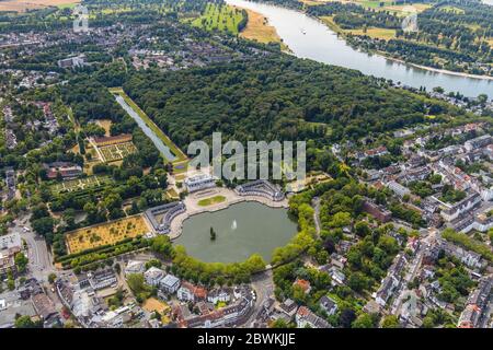 palais benrath, 22.07.2019, vue aérienne, Allemagne, Rhénanie-du-Nord-Westphalie, Basse-Rhin, Düsseldorf Banque D'Images