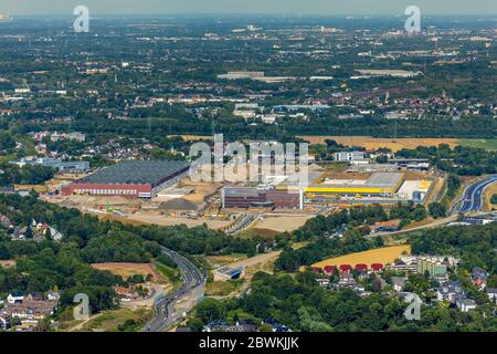 Nouvelle zone commerciale Mark 51░7 avec centre logistique DHL et autoroute A448, Allemagne, Rhénanie-du-Nord-Westphalie, région de la Ruhr, Bochum Banque D'Images