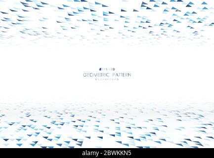 Motif abstrait de triangles bleus de fond de technologie d'affiche. Décorer pour publicité, poster, graphisme, modèle de conception, imprimer. Illustration vectorielle Illustration de Vecteur
