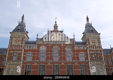 Gare centrale, Amsterdam, pays-Bas Banque D'Images