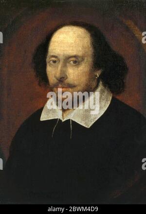 Portrait de William Shakespeare, poète et écrivain anglais Banque D'Images