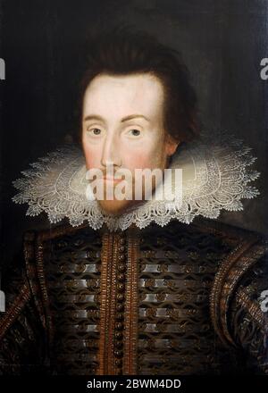 Portrait de William Shakespeare, poète et écrivain anglais Banque D'Images