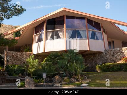 Maison de lune de miel où Elvis et Priscilla Presley ont séjourné à Palm Springs ENV Banque D'Images