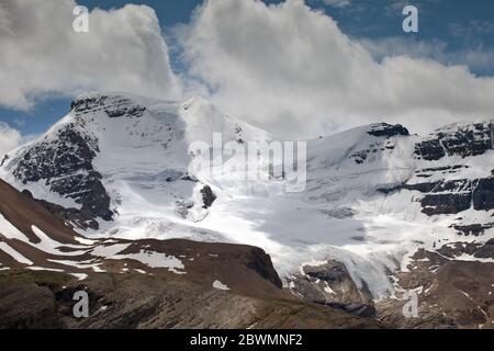 La montagne Athabasca et le glacier de Wilcox Ridge Banque D'Images