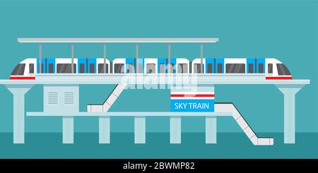 Métro ou station de métro, métro de ville, illustration vectorielle plate Illustration de Vecteur