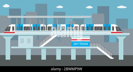 Métro ou station de métro, métro de ville, illustration vectorielle plate Illustration de Vecteur