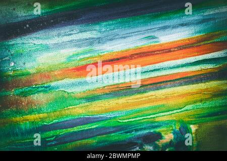 Arrière-plan abstrait fait à la main, peinture à l'huile sur toile, texture dans des couleurs vives. Design artistique, bannière Banque D'Images