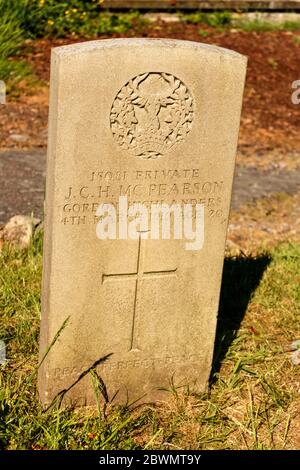 Tombe de guerre du Commonwealth, cimetière Blackburn. Banque D'Images