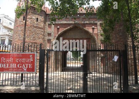 Historique Delhi Gate, Netaji Subhash Marg, Daryaganj, New Delhi, Delhi, Inde (photo Copyright © Saji Maramon) Banque D'Images