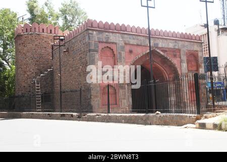 Historique Delhi Gate, Delhi Metro, Netaji Subhash Marg, Daryaganj, New Delhi, Delhi, Inde (photo Copyright © Saji Maramon) Banque D'Images