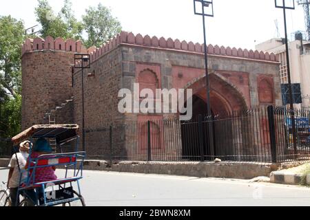 Historique Delhi Gate, Delhi Metro, Netaji Subhash Marg, Daryaganj, New Delhi, Delhi, Inde (photo Copyright © Saji Maramon) Banque D'Images