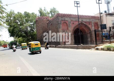 Historique Delhi Gate, Delhi Metro, Netaji Subhash Marg, Daryaganj, New Delhi, Delhi, Inde (photo Copyright © Saji Maramon) Banque D'Images