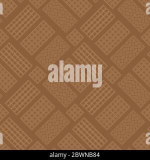 Motif sans couture pour barre chocolat marron au lait. Aliments sucrés Illustration de Vecteur