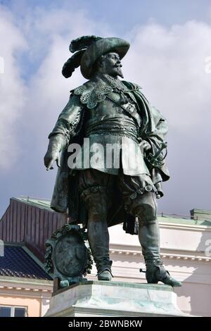 Gustav II statue d'Adolf, Göteborg, Göteborg, Comté de Västra Götaland, Suède, Schweden, Sverige, Svédország, Europe Banque D'Images