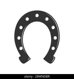 Fer à cheval. Illustration vectorielle simple pour la conception de thèmes. Style plat isolé sur fond blanc Illustration de Vecteur