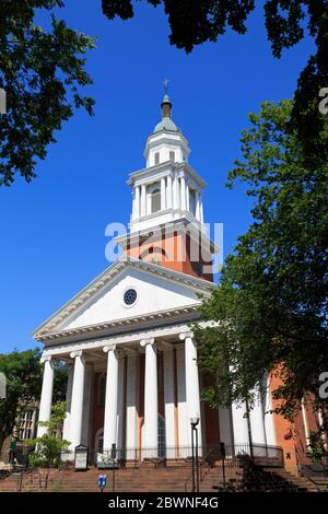 Première église méthodiste, The Green, New Haven, Connecticut, États-Unis Banque D'Images