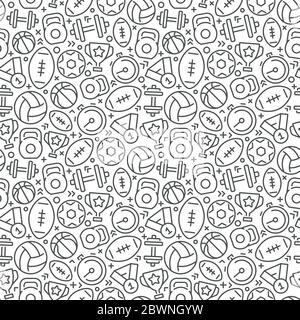 Motif sport sans coutures. Format vectoriel eps8 Illustration de Vecteur