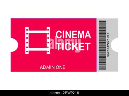 Billets de cinéma pour illustrations vectorielles sur fond blanc. Banque D'Images