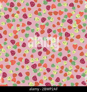 motif vectoriel sans couture pour fraises vibrantes Illustration de Vecteur