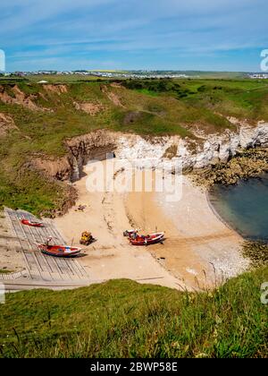 North Landing Bay, Yorkshire, Royaume-Uni. Banque D'Images