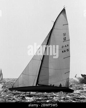 AJAXNETPHOTO. 1980. NEWPORT, RHODE ISLAND, ÉTATS-UNIS. - COUPE DE L'AMÉRIQUE - AUSTRALIE CHALLENGER KA5. PHOTO : JONATHAN EASTLAND / AJAX REF:801609 103 Banque D'Images