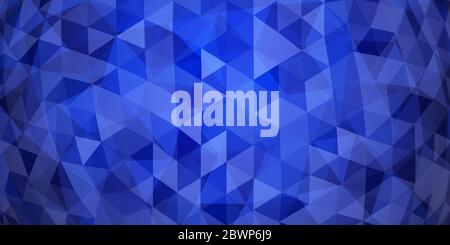 Arrière-plan abstrait en mosaïque colorée de triangles translucides de couleurs bleues Illustration de Vecteur