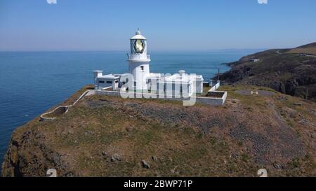 Vue aérienne du phare de Strumble Head Banque D'Images