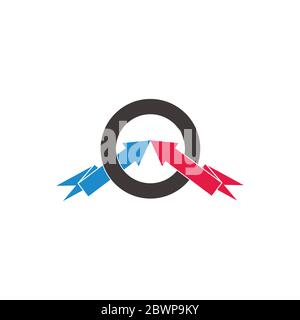 cercle de flèches cible vecteur de symbole de conception coloré Illustration de Vecteur