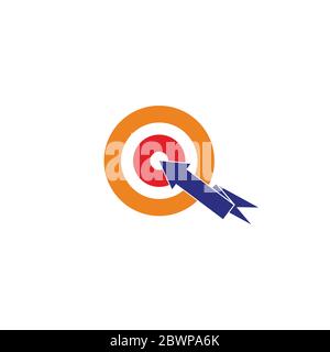 cercle de flèches cible vecteur de symbole de conception coloré Illustration de Vecteur