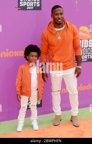13 juillet 2017, Westwood, Californie, États-Unis : Andrew Hawkins participe aux Prix de sports Nickelodeon Kidss' Choice 2017 au Pavillon Pauley à Los Angeles, Californie, le 13 juillet 2017. (Image crédit : © Billy Bennight/ZUMA Wire) Banque D'Images