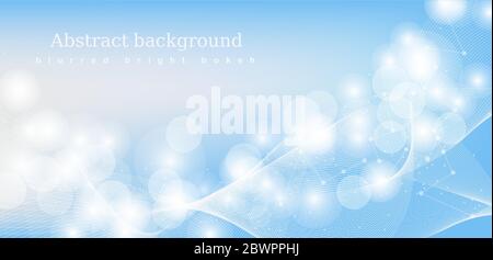 Résumé flou arrière-plan bokeh lumineux avec structure pour la science. Visualisation des Big Data. Innovation technologie concept réseau recherche scientifique Illustration de Vecteur