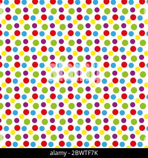 Carte de Noël avec motif à pois et cadre Illustration de Vecteur