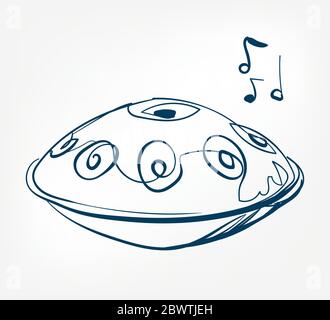 suspendre le contour de la conception vectorielle de la ligne d'esquisse Illustration de Vecteur