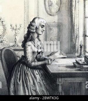 MADAME ROLAND (1754-1793) écrivain et salonnière française révolutionnaire Banque D'Images