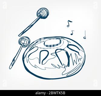 suspendre le contour de la conception vectorielle de la ligne d'esquisse Illustration de Vecteur