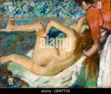 Edgar Degas, après le bain, peinture, 1895 Banque D'Images