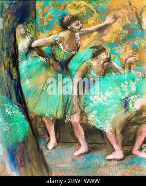 Edgar Degas, dessin pastel, les danseurs, 1898 Banque D'Images