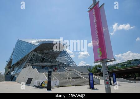 Le 02/06/2020, Lyon, Auvergne-Rhône-Alpes, France-réouverture du Musée des Confluences à Lyon Banque D'Images